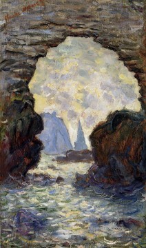  claude canvas - The Rock Needle Seen through the Porte d Aumont Claude Monet